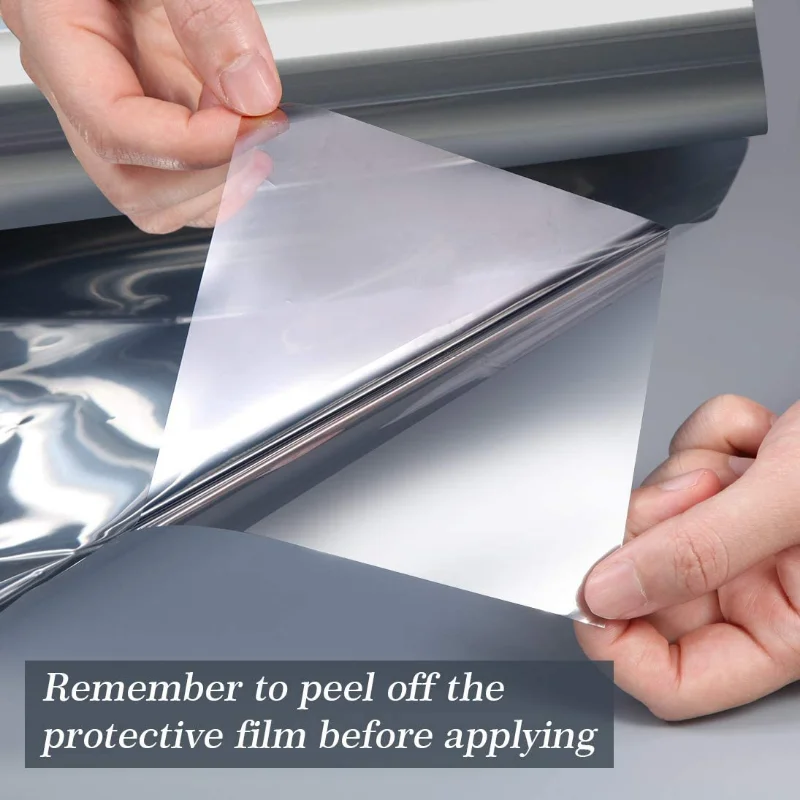 Unidirectional Window Reflector Film Privacy Self-adhesive Glass Sticker for Home Offices UV Resistant Window Film Customizable