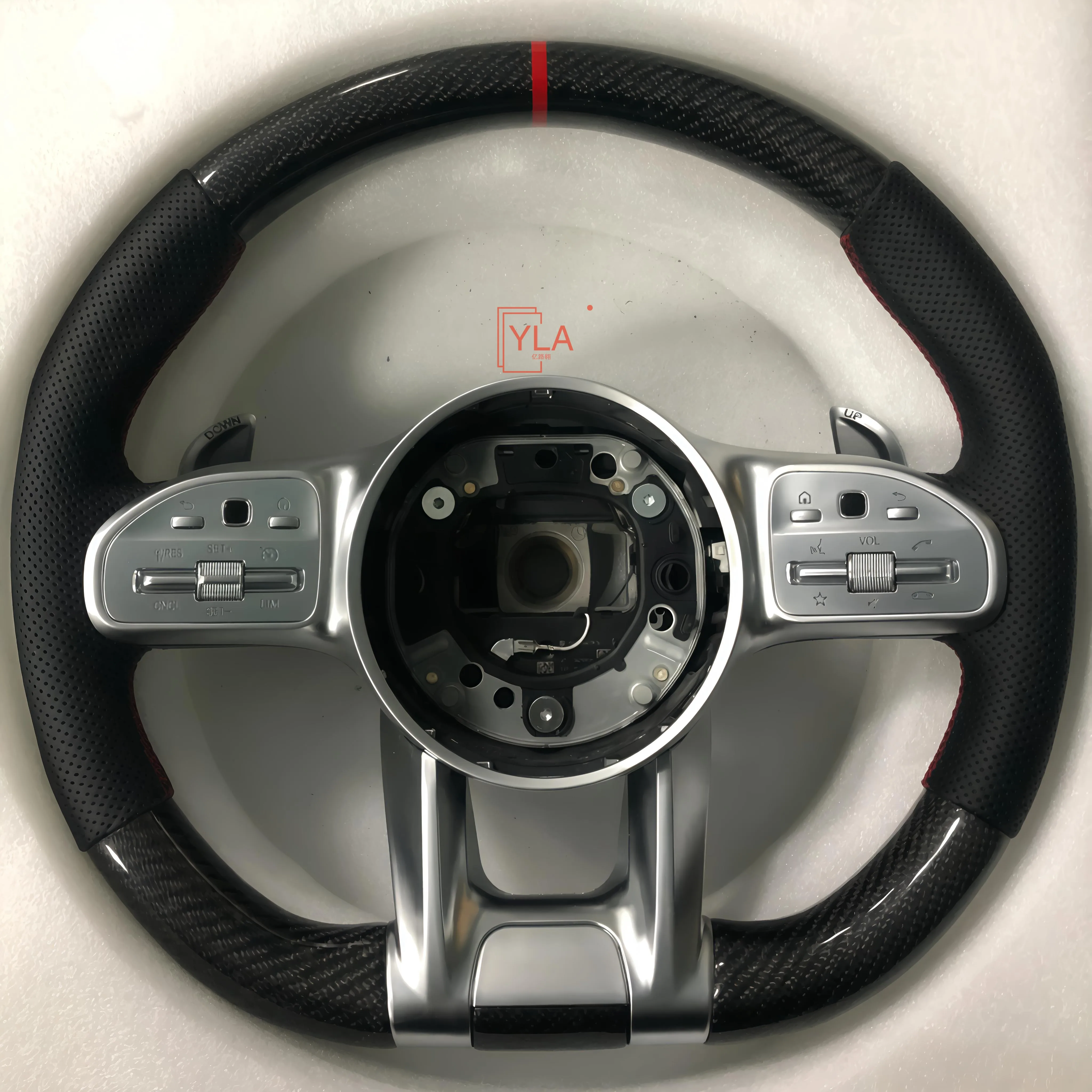 Custom Car Carbon Fiber Steering Wheel for Mercedes Benz AMG A-class B-class C-class E-class S-class GL Series Steering Wheel