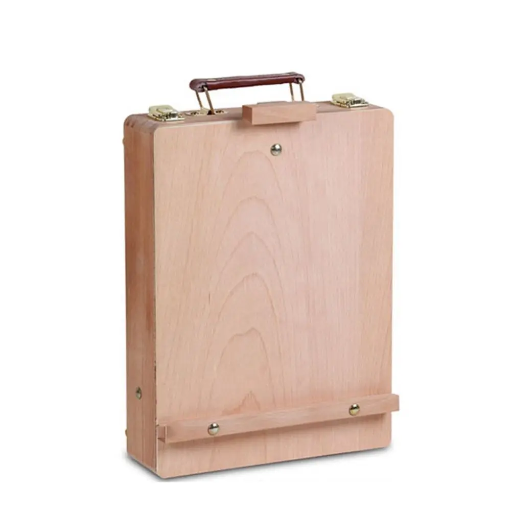 Beech Children Desktop Drawing Supplies Table Painting Supplies Sketch Box Oil Paint Easel
