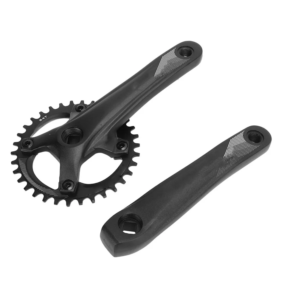 

104 BCD Bike Single Crankset 34T Aluminum Alloy Bike Crankset 7-12 Speed Compatible Lightweight Bike Crank Arm Set