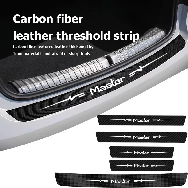 Car Door Sill Decals For Renault Master Badge Threshold Sticker Scuff Plate Film Anti Scratch Interior Auto Protector Decoration