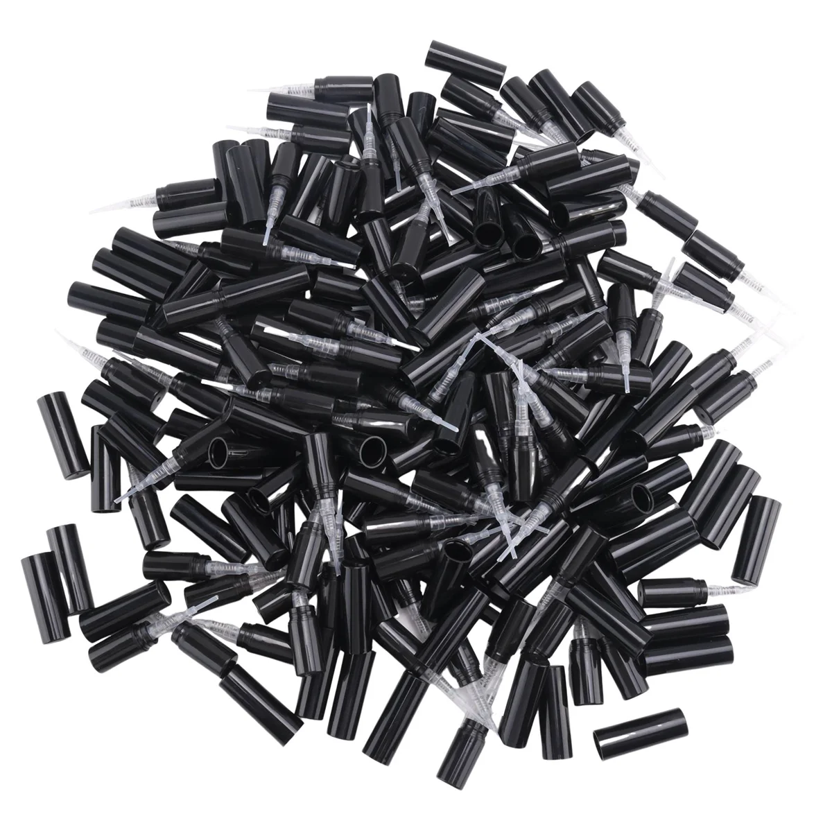 100Pcs / Lot 2Ml Black Plastic Perfume Bottle Sample Sprayer Atomizer Perfume Bottle