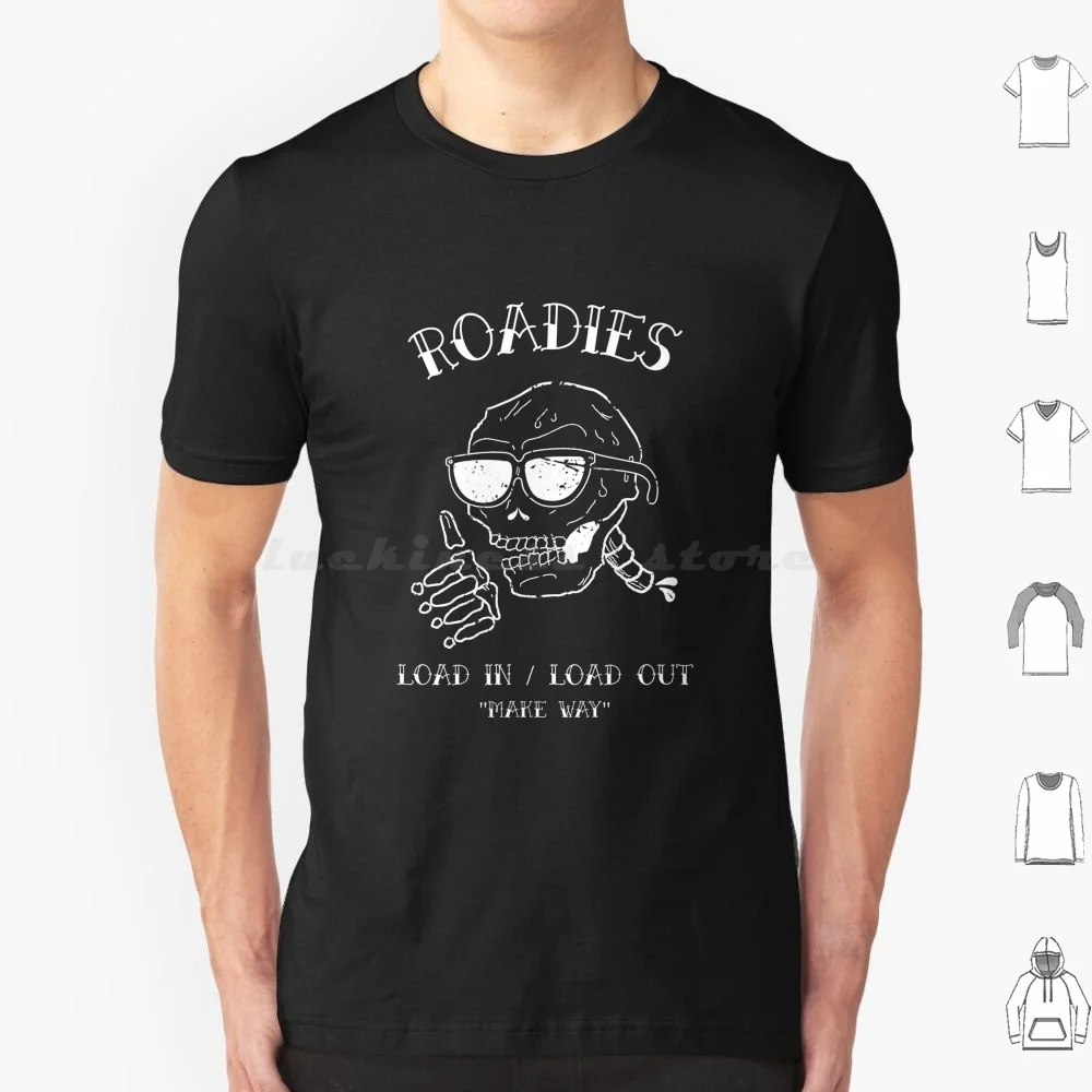 Roadies Skull Glasses White T Shirt Men Women Kids 6xl Roadie Stage Crew Stagehand Technical Backstage Retro Tattoo Skull Sound