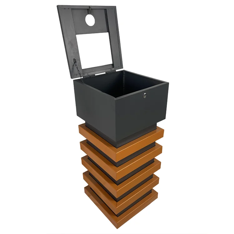 

High Quality Custom Rectangular Recycle Bin Stainless Steel Garden Trash Can Outdoor Standing Storage Garbage Bin For Container