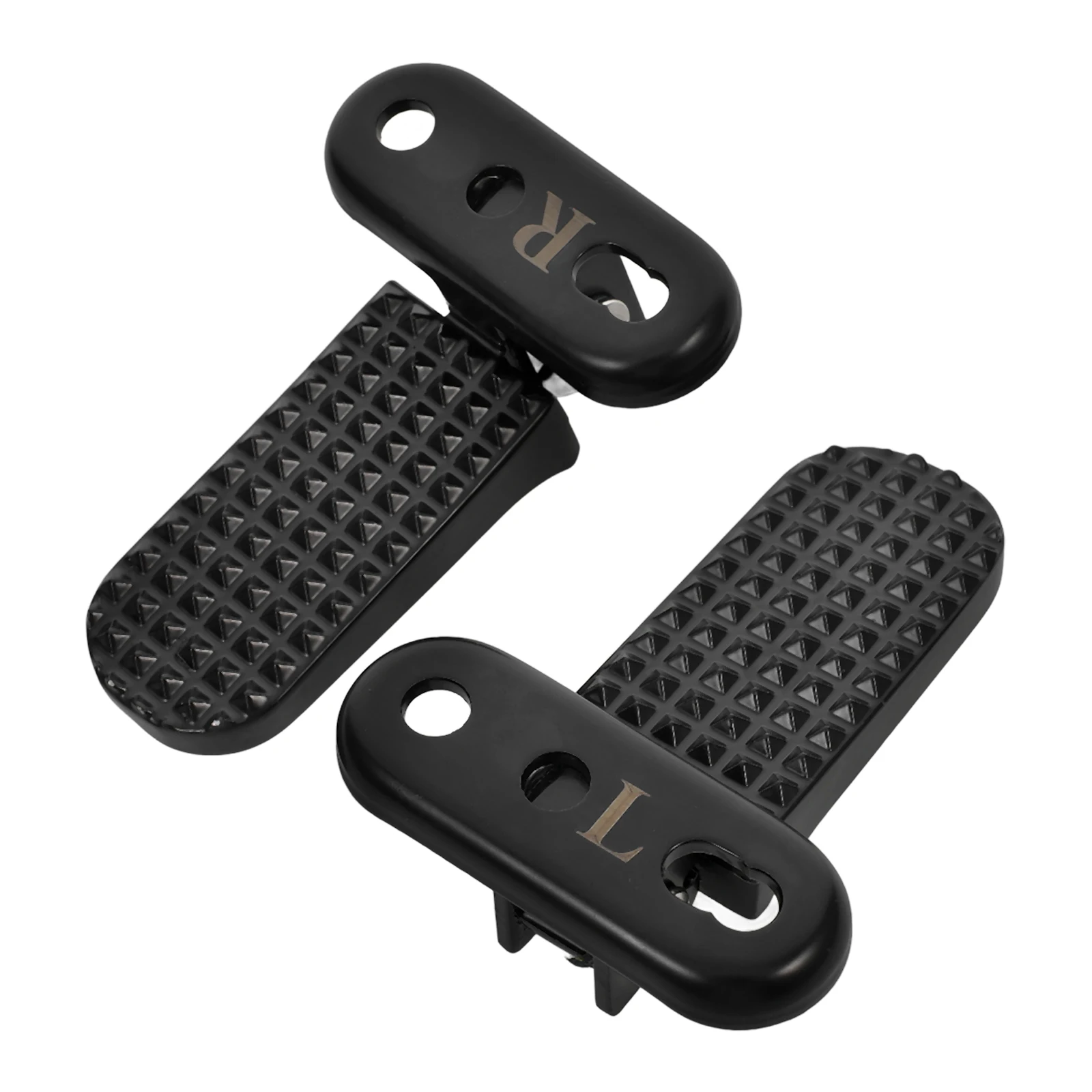 

Folding Pedals 43-51mm Hole Distance Electric Moped Foot Pegs Rear Set Metal Pegs High Strength Durability Saves
