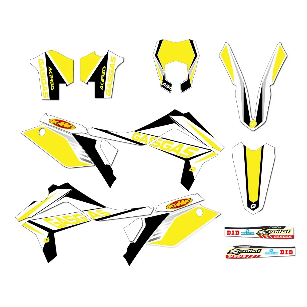 Enduro Motorbike compatible sticker kit Yellow Gas-Gas EC 12-17 mod.5