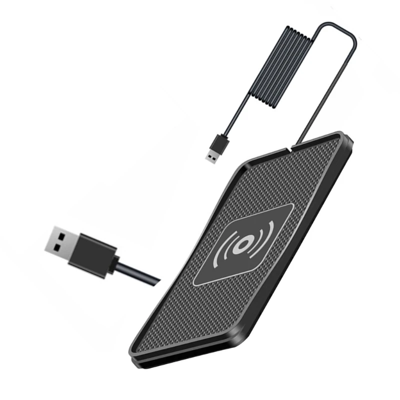 15W Car Wireless Mats Silicone NonSlip Pad for Smartphones Fast Charging