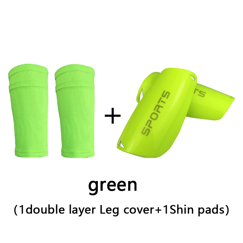 1 Set Soccer Shin Guard Adults Kids Socks With Pocket Professional Shields Legging Shinguards Cover Sleeves Protective Gear