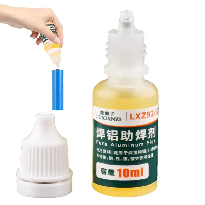 Aluminium Welding Flux 10ml/Pcs Free-clean Solder Flux Unleaded Environmental Liquid Paste Flux For Pure Stainless Steel/Copper