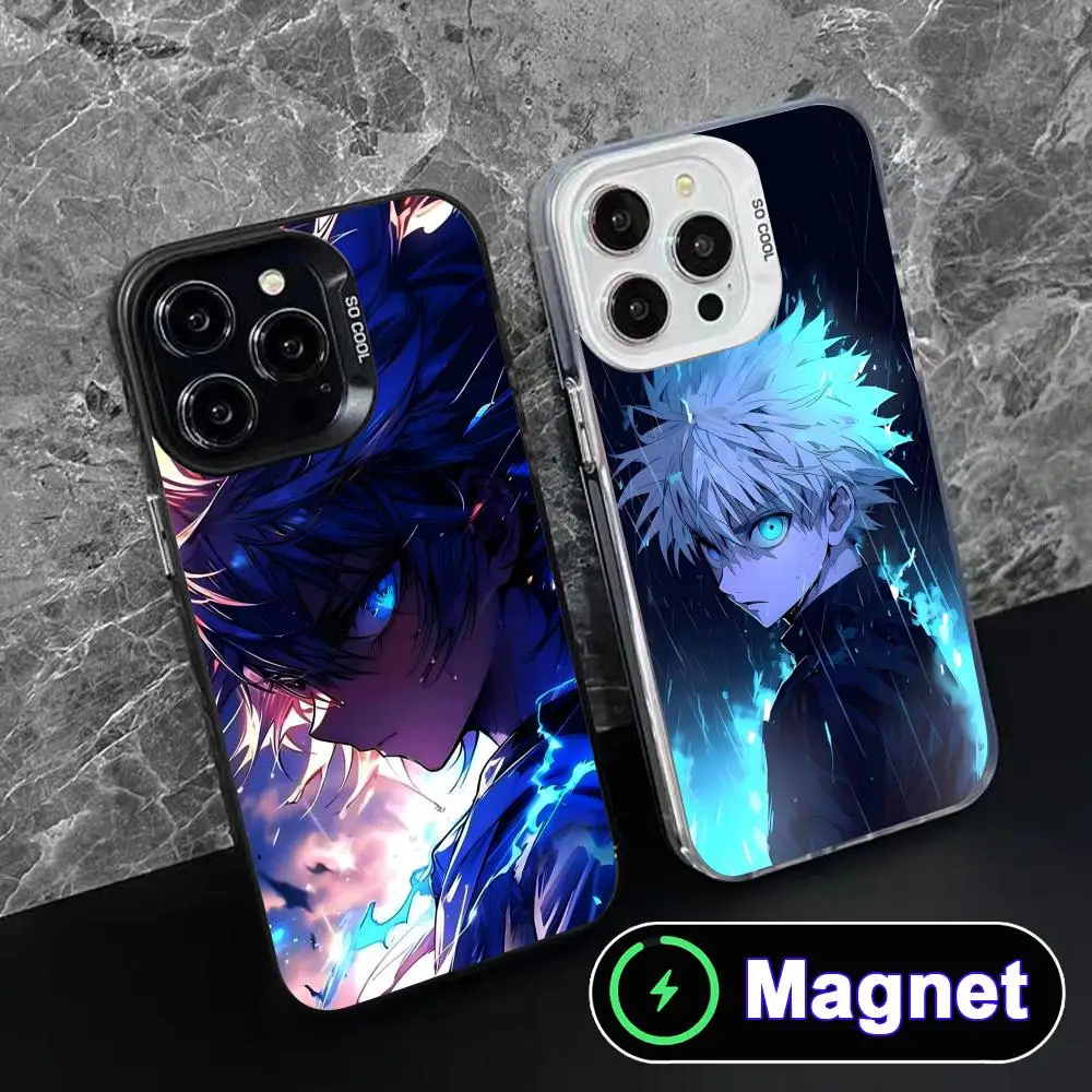 Hunter Killua Phone Case for iPhone 17 16 15 14 13 12 11 Air Pro Max Plus Colorful Silver MagSafe Cover
