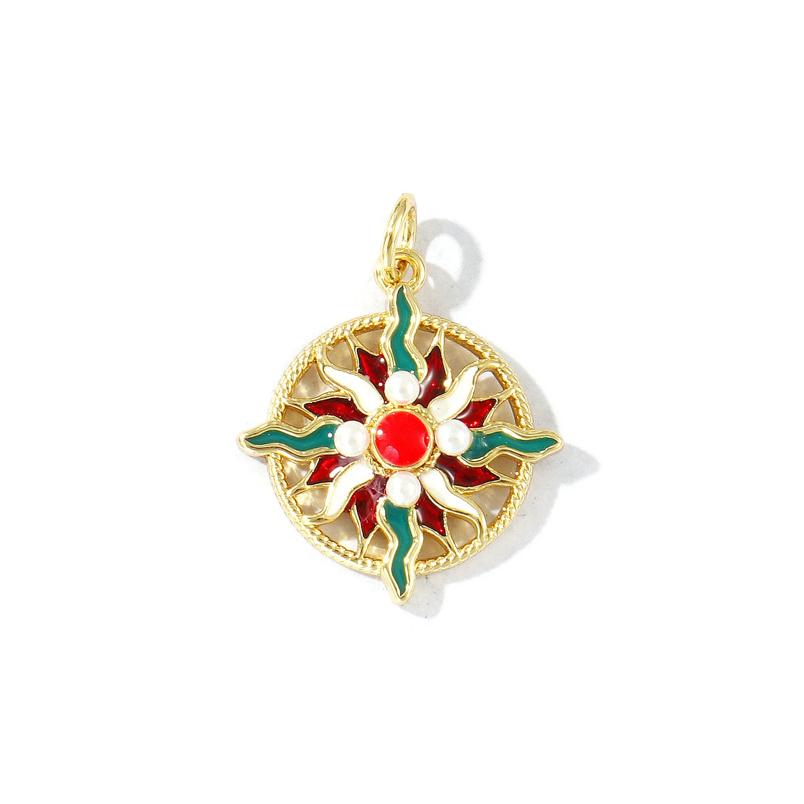 1PC 2026 New Arrivals Luxurious Brass Moon Star Charms For Jewelry Making 18K Real Gold Geometric Rhinestone Water Drop Pendant