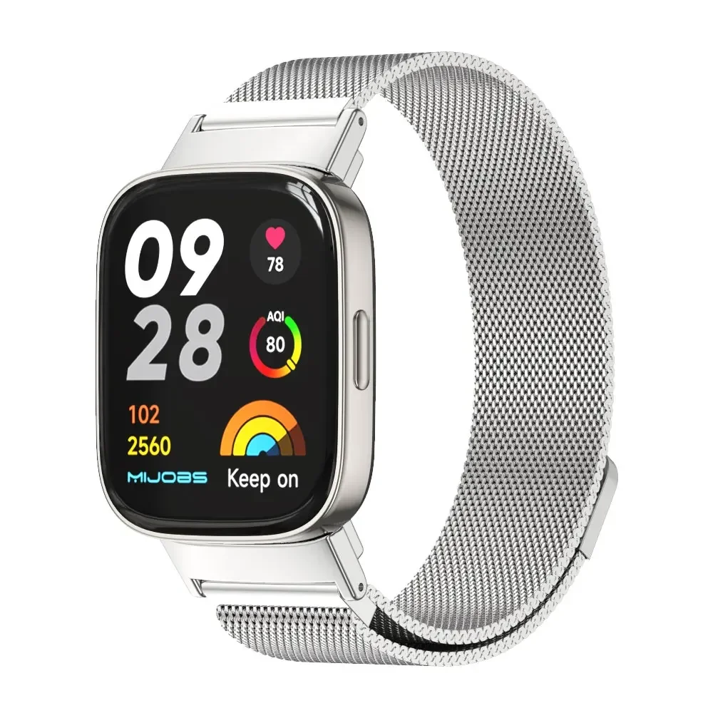 Bracelet en métal magnétique pour montre connectée Redmi Watch 3 Lite, en acier inoxydable, pour Redmi Watch 3 Active Correa