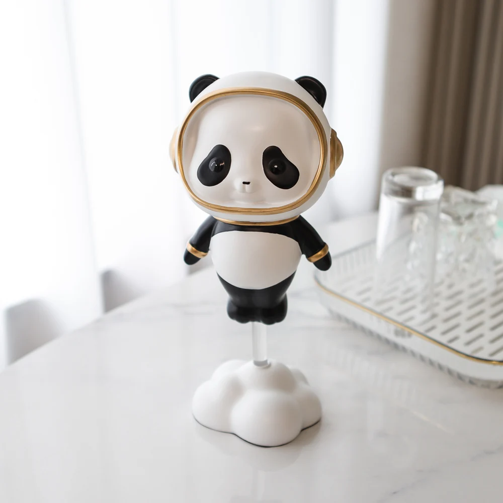 Cute Soaring Space Panda, Resin Cartoon Panda Miniature Decorations, Stylish Nice New Year Decor and Distinctive Gift