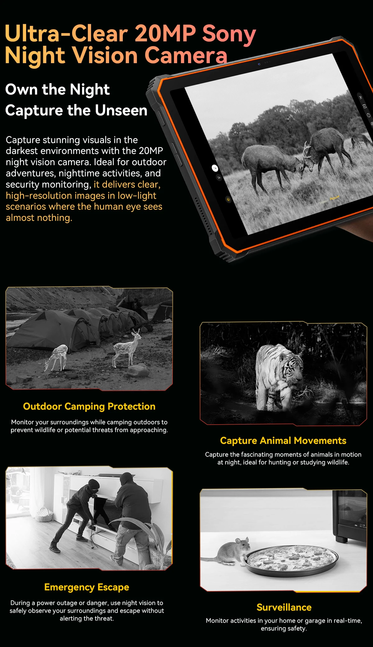 Blackview Active 10 Pro Rugged Tablets 11" 90Hz FHD 5G Network MTK 7300 12GB RAM 512GB ROM 30000mAh Battery 108MP Camera