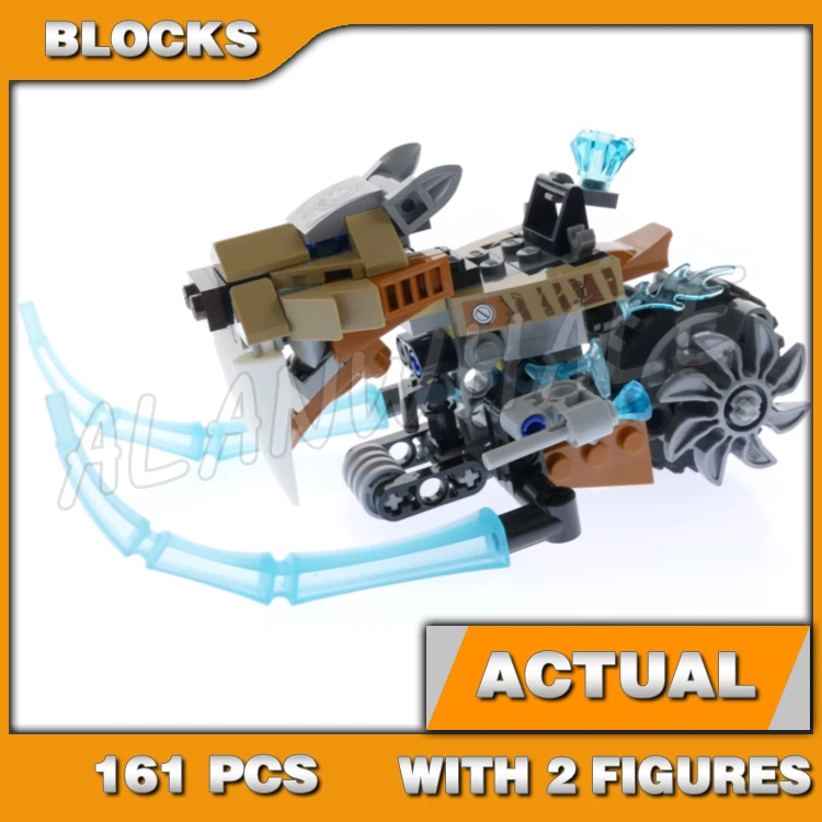 

161pcs Chima Ice Strainor's Saber Cycle Scout Flyer Frost Blader CHI 10350 Building Block Sets Compatible With Model