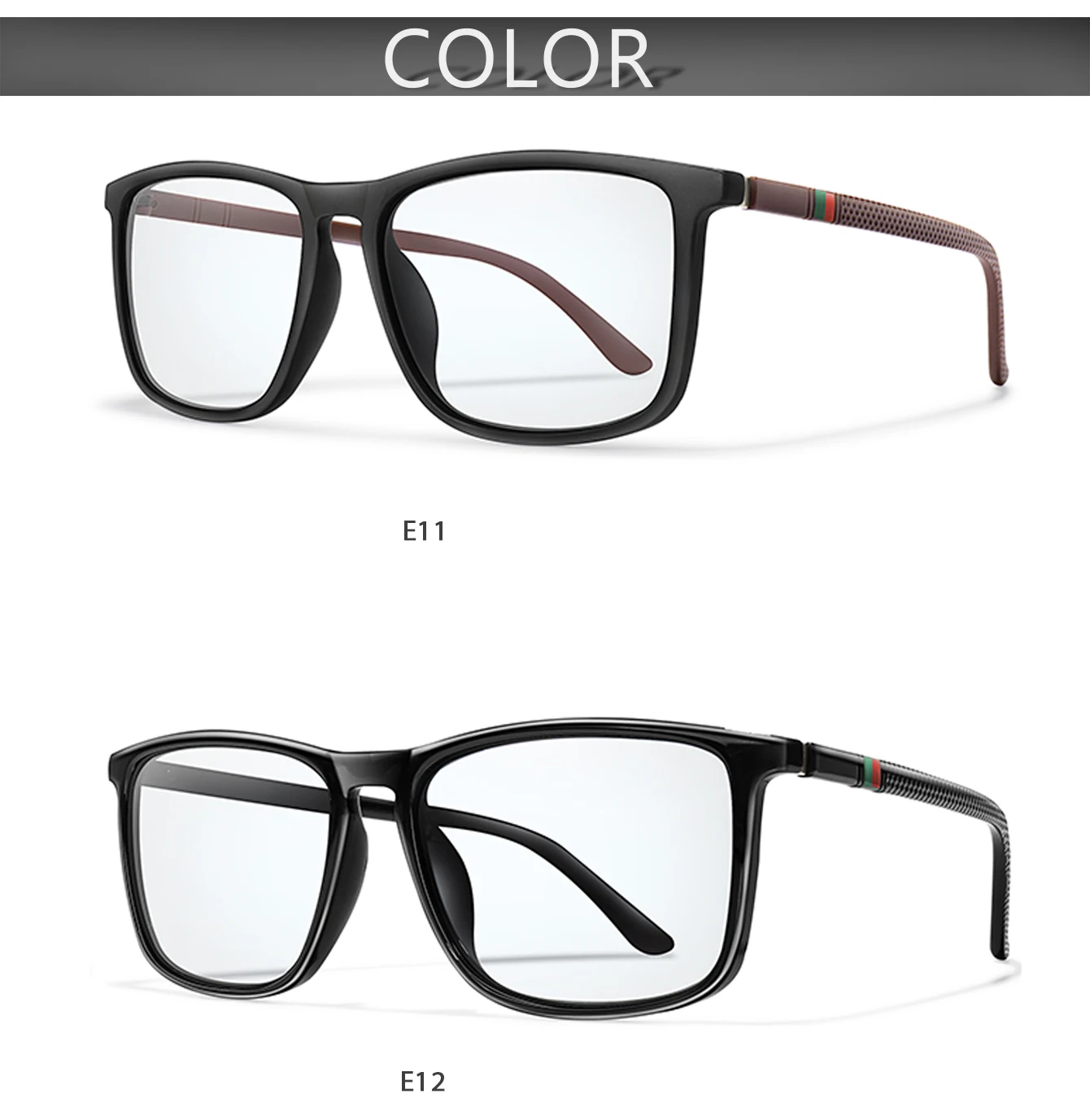 Klassische quadratische photochrome Lesebrille, presbyopische Brille für Männer und Frauen zum Lesen und Surfen im Internet +0 +150 +200 – Detail 4