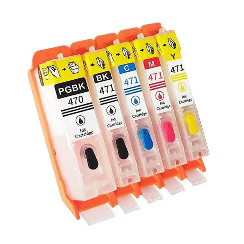 5pcs Refill ink cartridges 470 471 PGI-470 CLI-471 refillable for canon PIXMA MG5740 MG6840 TS5040 TS6040 TS 5040 TS6040