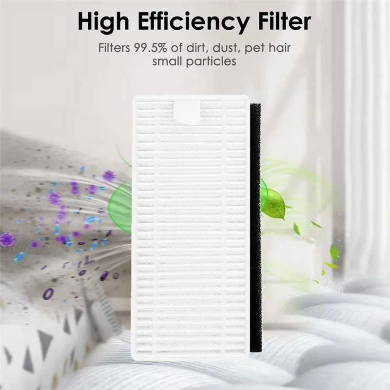 B58B-For Lefant M201 U180 M571 M200 M500 M501 M520 T700 T800 Robotic Vacuum Cleaner Parts Mop Pads HEPA Filters Side Brushes