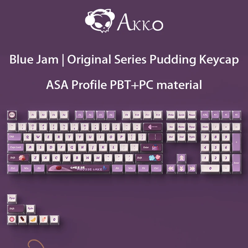 Akko Teclado Mecânico Keycaps Set, Teclado PC Gaming personalizado, Acessórios Gamer, 116 Chaves, 227 Chaves, ASA, Perfil MDA