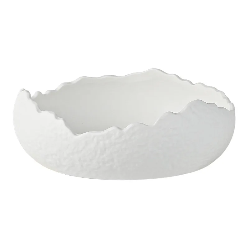 

plate Ceramic cold dish plate Creative western food plate Hotel deep Special-shaped tableware Premium fruit salad