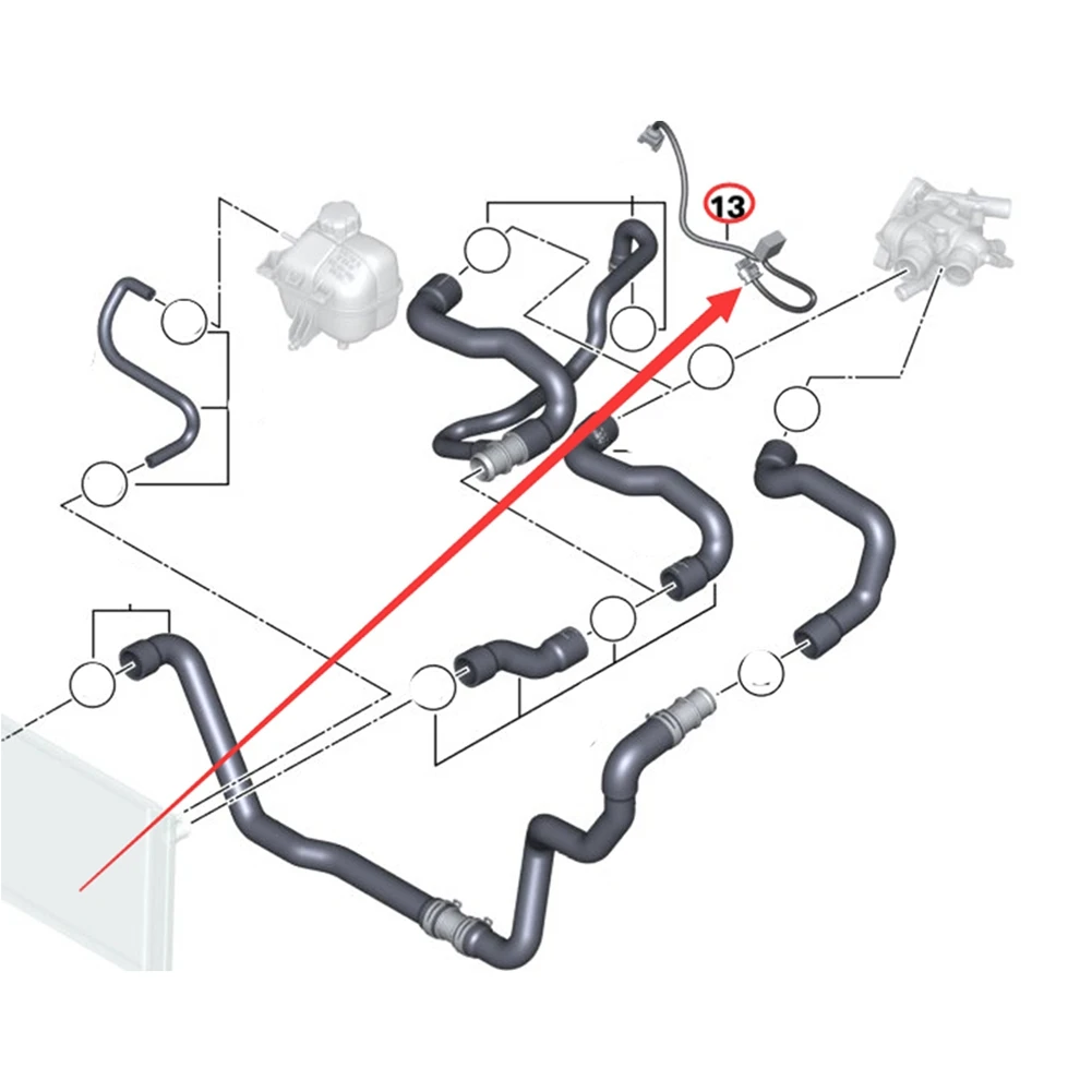 ตะกั่วอะแดปเตอร์เทอร์มอสแตท12518611289สำหรับ R60 R56ขนาดเล็ก R61คันทรี่แมน