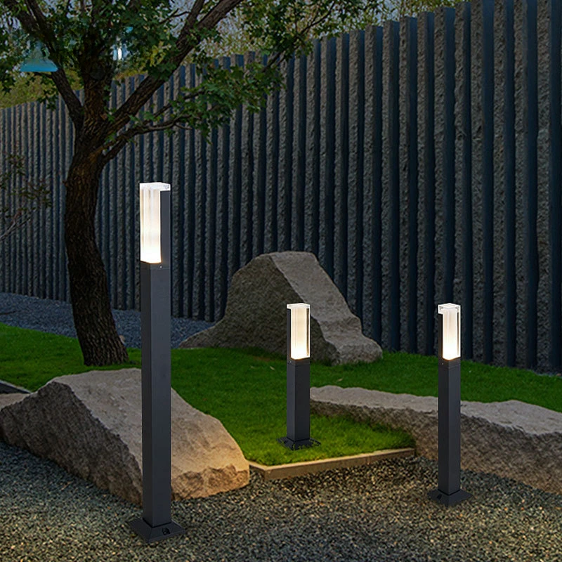 

Наружная Водонепроницаемая IP65 10 Вт фонарь для газона, новый стиль, алюминиевая стойка, садовая дорога, квадратный ландшафт, фонари для газона