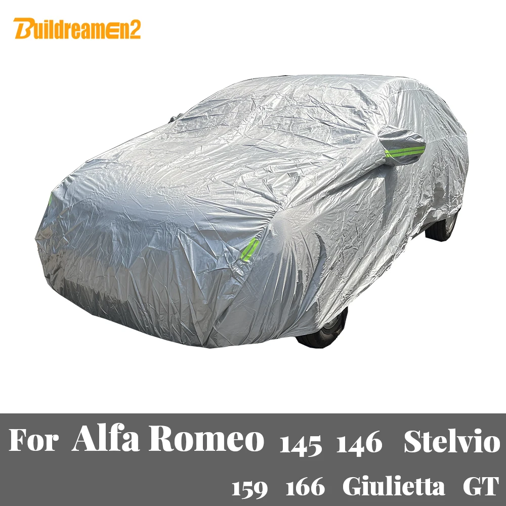 

Full Car Cover For Alfa Romeo 145 146 Stelvio 159 Giulietta GT Anti-UV Sun Shade Snow Rain Ice Wind Dust Protection Auto Cover