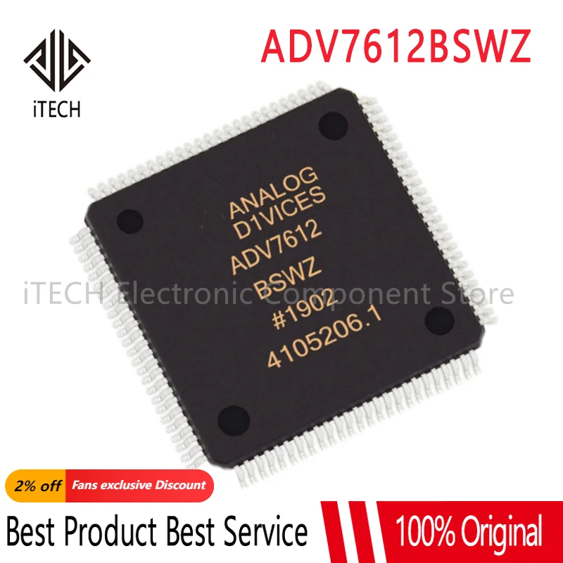 2-5PCS/LOT 100% New ADV7612 ADV7612BSWZ ADV7612 BSWZ QFP Chipset