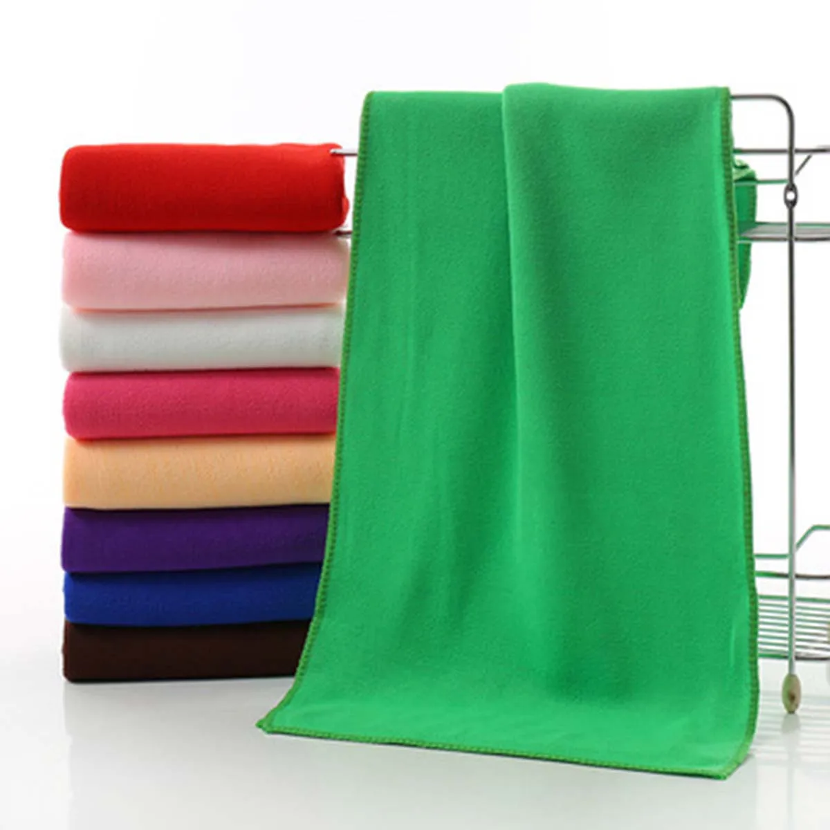 

Microfiber Car Cleaning Towels 30X70Cm Green Ultra Absorbent Scratch Free Car Wash Drying Cloths For Auto Boat Rv Glass