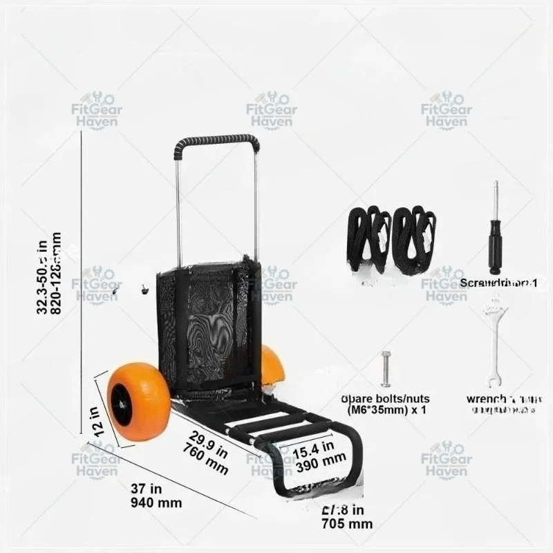 Suitable for Oversized Tire Balloon Wheel Beach Trailer Beach Warehouse Truck