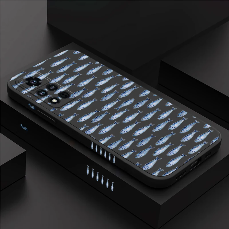 Phone Case For Honor 600 Lite 400 Pro Magic 7 6 Lite 200 Smart 70 20 50 SE Play 8T 10 10A 50 Plus Fish Print Shockproof Cover
