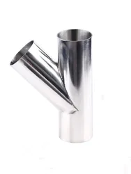 1Pcs 304 Stainless Steel Sanitary Grade Type Three-Way Welded Pipe Universal Exhaust Pipe Welded Muffler Connection Pipe Fitting