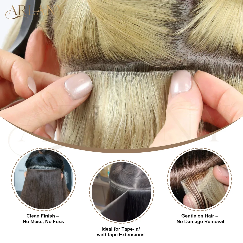 ARLANY 3Yards Double Sided Tape Roll for Tape-in & Tape Weft Hair Extensions, Waterproof, Strong Hold, Invisible, Easy Cut Tape view 5