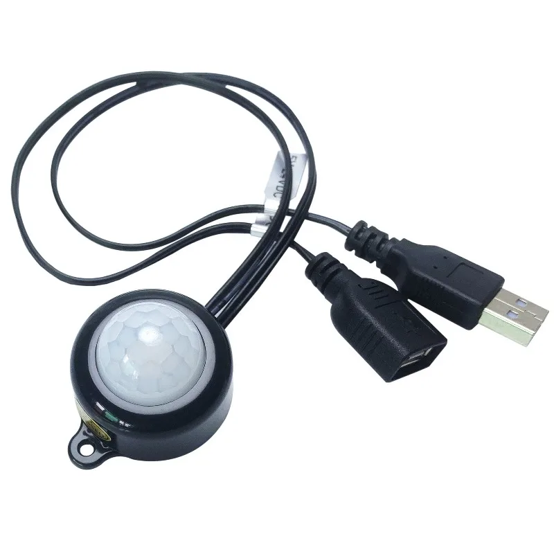 USB/DC Plug Adjustable PIR Infrared Human Motion Sensor Switch DC5V 12V 24V Smart Switch for LED Light Strip Night Lamp Bulb view 5
