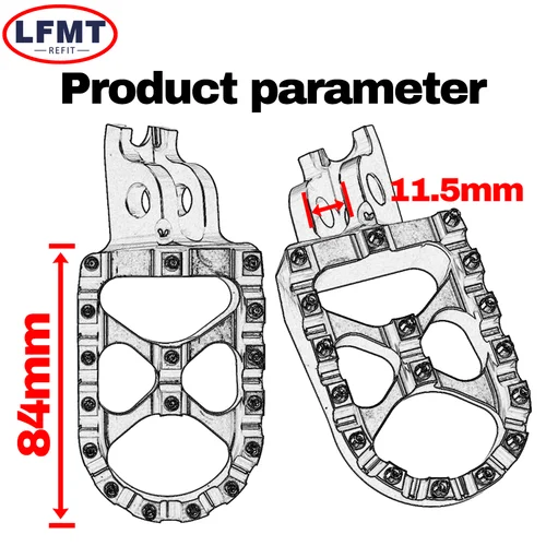 Imagen 2 del producto Reposapiés para motocicleta, pedales para Kawasaki KX250 450 KX250F KX450F KLX450R para Honda CR CRF 125 250 450 R/X/L/RX