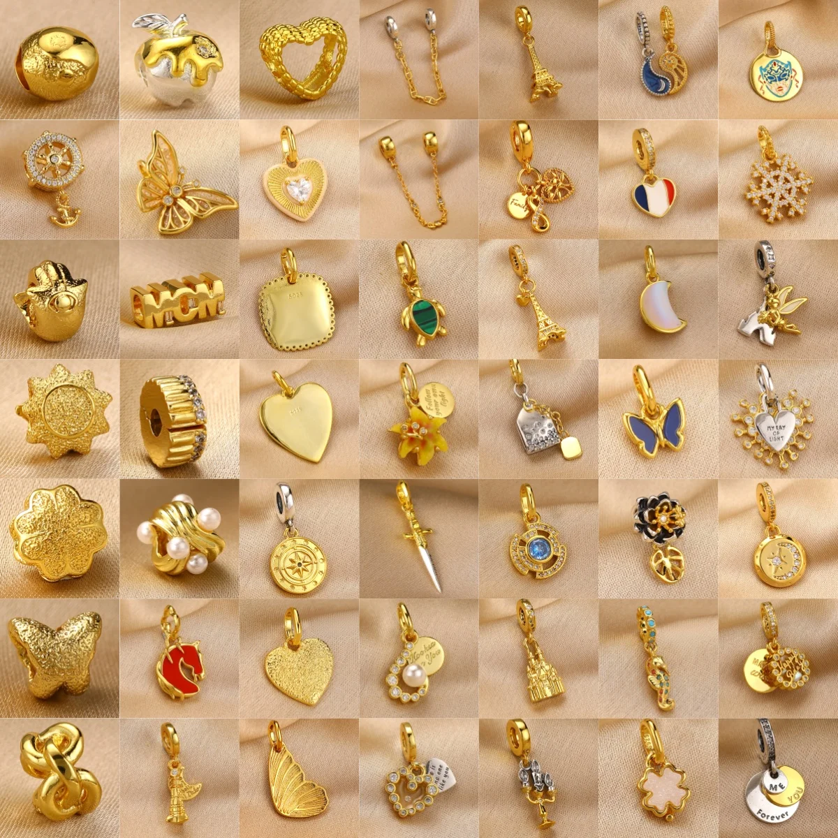 Butterfly Charm Apple Key Moon Castle 925 Silver Pendant Fit Original Plate Bracelet DIY Women's Jewelry Fashion Accessories