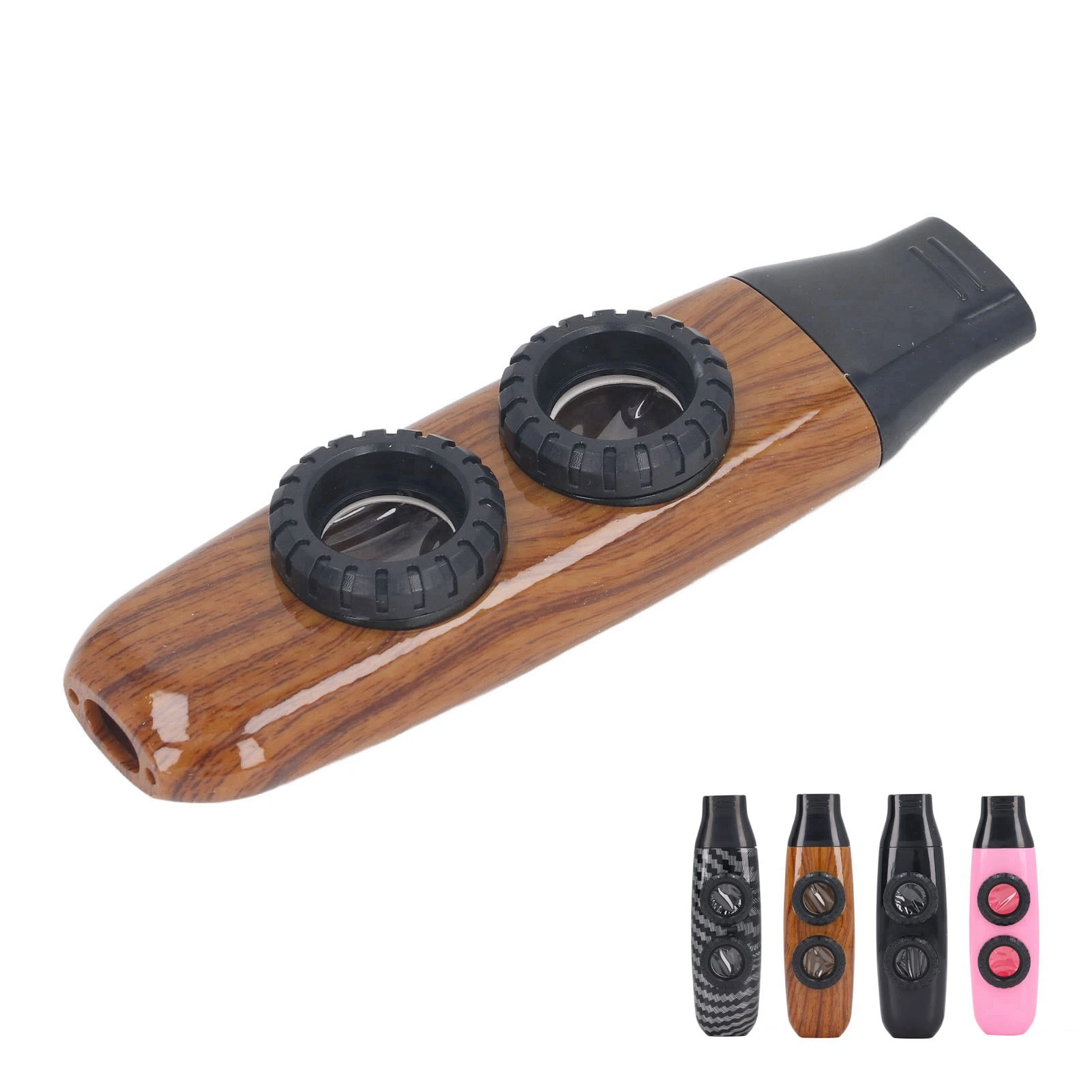 Strumento per flauto Kazoo Flauto Kazoo Flauto a doppio foro Strumento musicale a fiato regolabile con diaframma per spettacoli di riproduzione