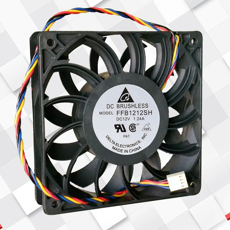 120Mm 12Cm High Speed Cooling Fan FFB1212SH 12025 12V 1.24A 4-Pin Server Inverter Case Axial Cooler Industrial Fans