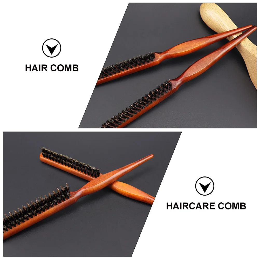 

Wave Brush Curling Comb Bristle Hairbrush Salon Teasing Tool Massager Three Rows Wooden H Haircare Styling Smooth Curly