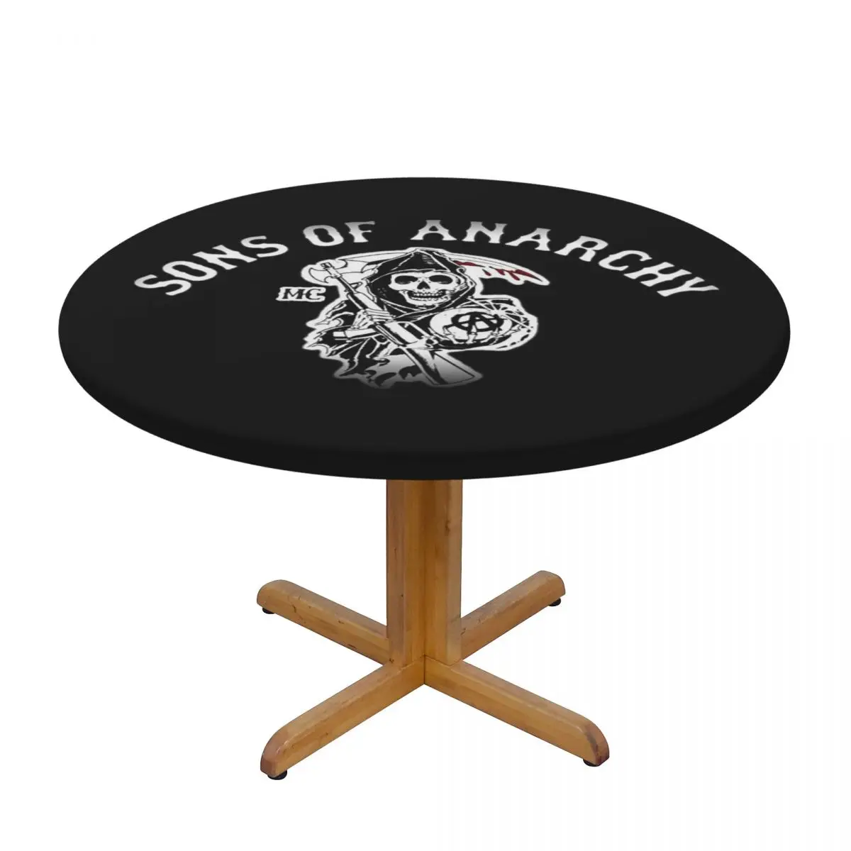 Sons Of Anarchy Samcro Whiskey Waterproof Round Tablecloth Oilproof Table Cloth for Kitchen Events Dining Table Cover