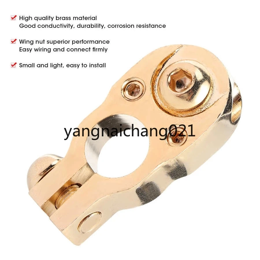 Battery Terminal Pure Brass 15.9-17.5 for Car Truck Bolt Positive and Negatice Pole Brass Battery Terminal Car Accessories