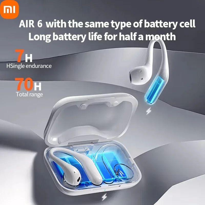 Xiaomi Air6 سماعة لاسلكية تعمل بالبلوتوث 5.3 مفتوحة الأذن معلقة مريحة عالية الدقة للحد من الضوضاء رياضية Android IOS #2