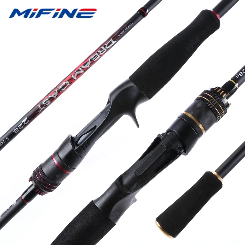 MIFINE DREAM CAST Casting Fishing Rod CW 3-18G/7-28G 1.98M/2.13M/2.28M Power L/ML Carbon Fiber 2 Pieces Carp Travel Lure Rod