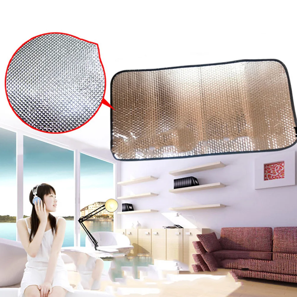 

1Pcs Aluminum Foil Air Conditioner Cover Sunshade Waterproof Inflaming Retarding Rainproof Universal Air Conditioner Shield