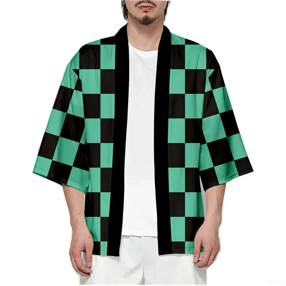 Anime Devil Killer Cosplay Costumes for Men and Women in Summer Pink Kimono