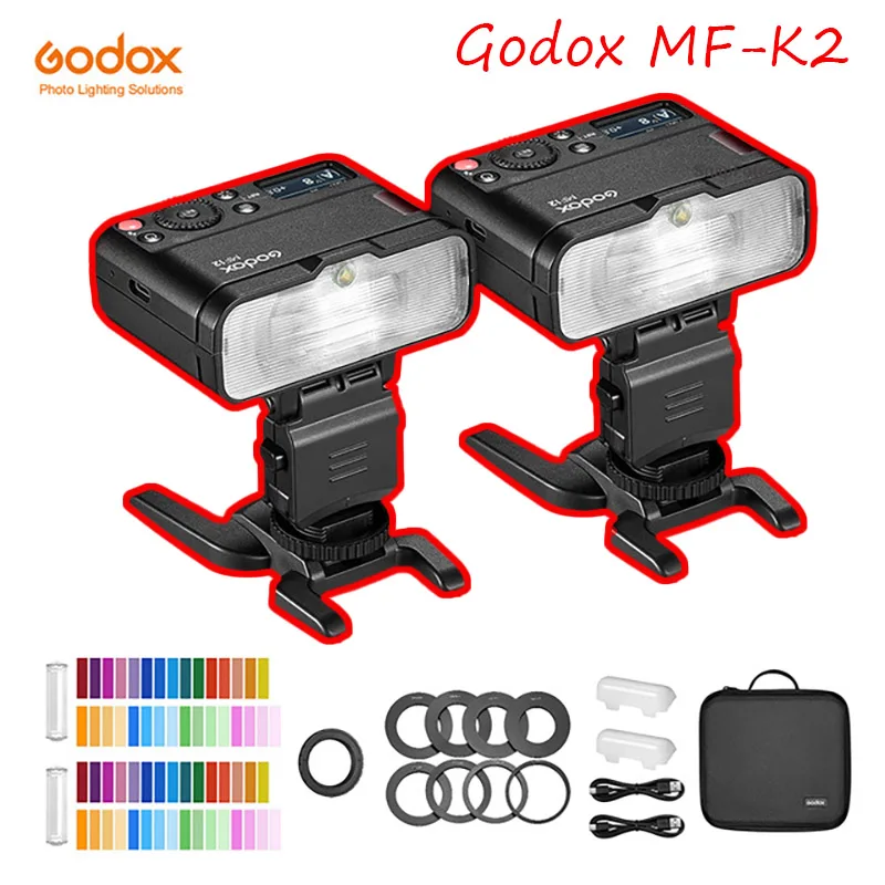 

Godox MF12 K2 Macro Flash Color Light TTL 2,4 ГГц с беспроводным управлением Speedlight для Sony Canon Nikon Fuji Olympus Pentax Camera
