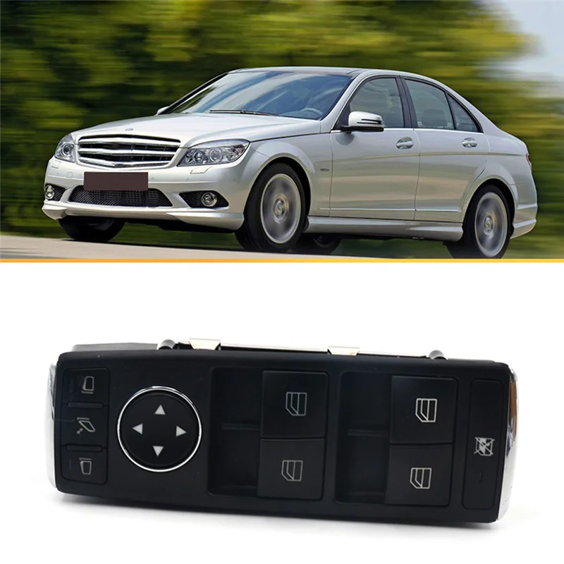 زر مفتاح رفع النافذة الرئيسية الكهربائية الأمامية اليسرى A2128208310 لمرسيدس بنز W212 C207 A207 W204 X204 2008-2014-A08Q