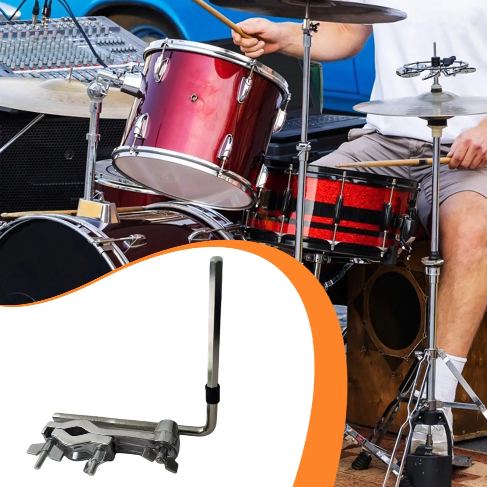 

Регулируемый зажим для барабанной установки, кронштейн из цинкового сплава, аксессуары для ударных инструментов, держатель тарелки для живой съемки