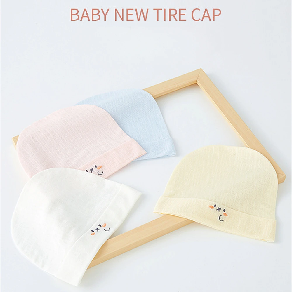 Newborn baby breathable sweat absorbing headscarf hat 0-12 months old male female baby 95% pure cotton baby hat baby cap