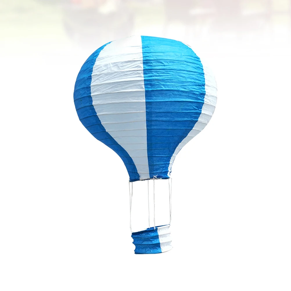 

Foldable Paper 30Cm Blue White Stripe Eco-Friendly Decoration For Wedding Party Market Ceiling Hanging Hot